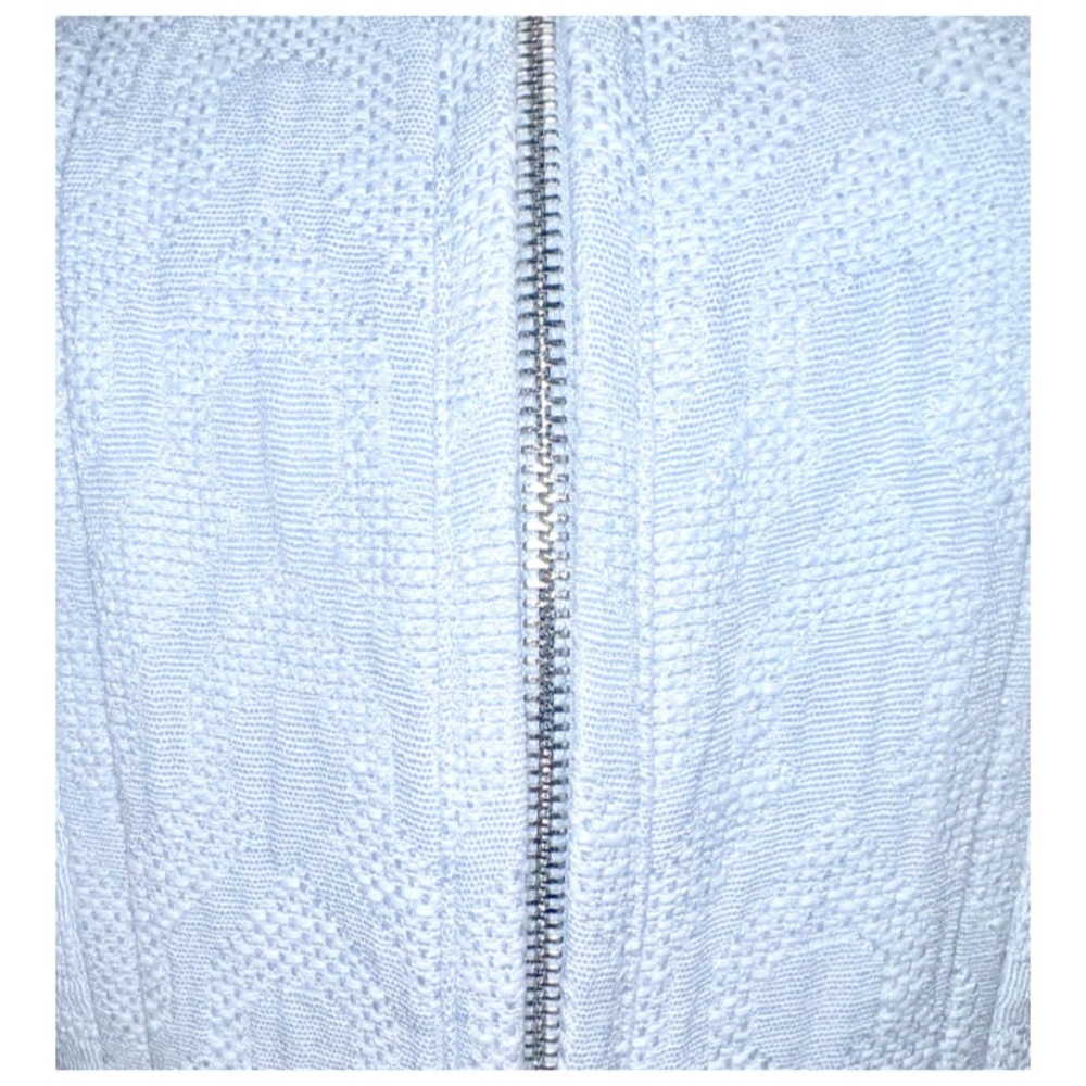 KARL LAGERFELD PARIS WOMEN’S BLUE ZIPPER BLAZER SUIT JACKET - Picture 5 of 9